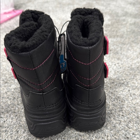 Wonder Nation Black Boots with Pink Straps - Picture 3 of 7